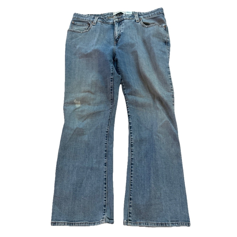 Levi's 515 Denim Jeans‎ Bootcut Women's 18S  Blue Light Wash Distressed See Pics